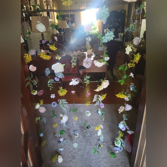 Floating Flower Hanging Backdrop (Handmade) - Picture 2 of 11